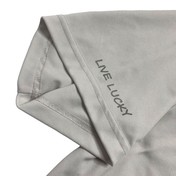 BLACK CLOVER Live Lucky Pale Gray Golf Polo Shirt SIze XL Mens Logo - Picture 3 of 8